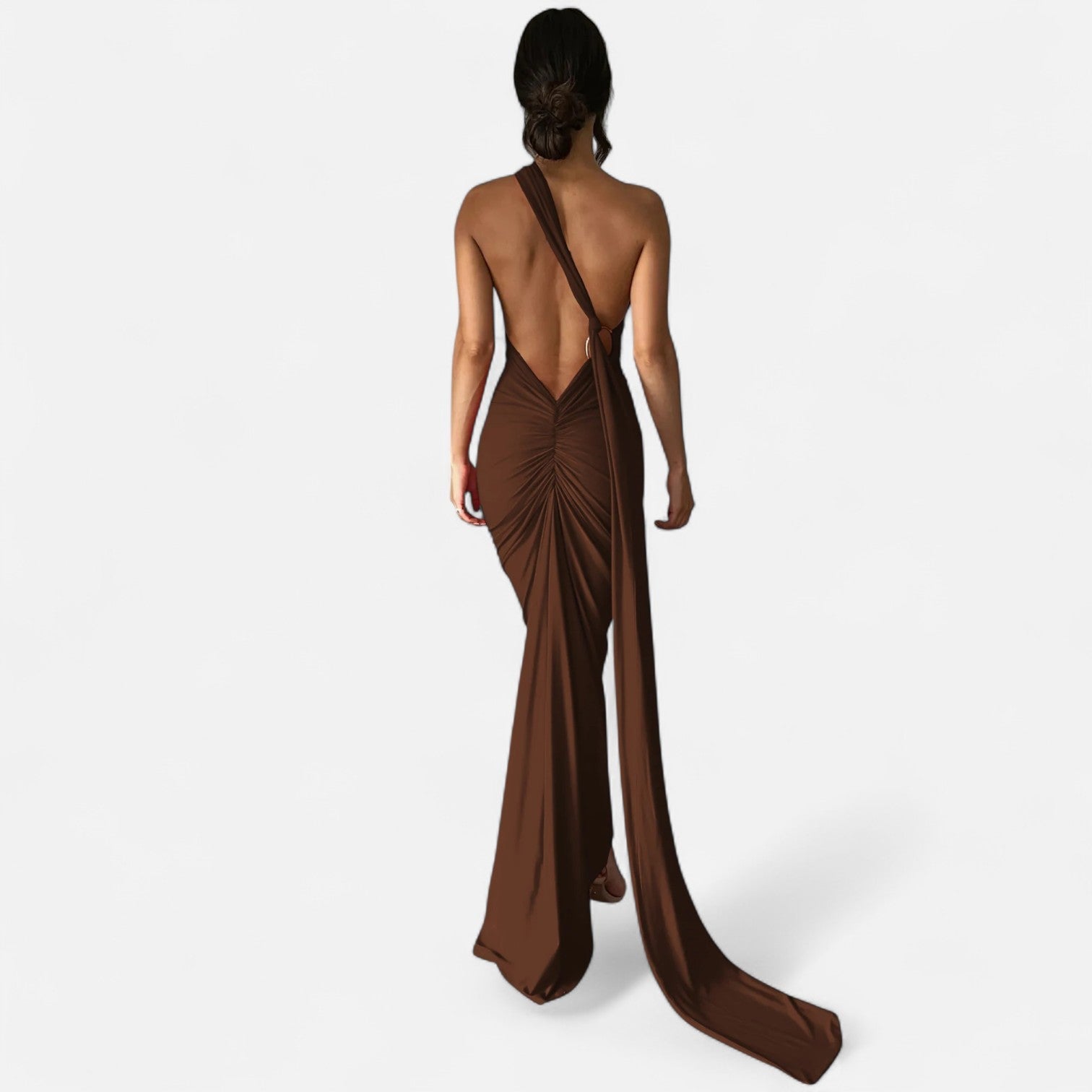 Diane - Women's Maxi Dress with a-Schulter-Halterneck