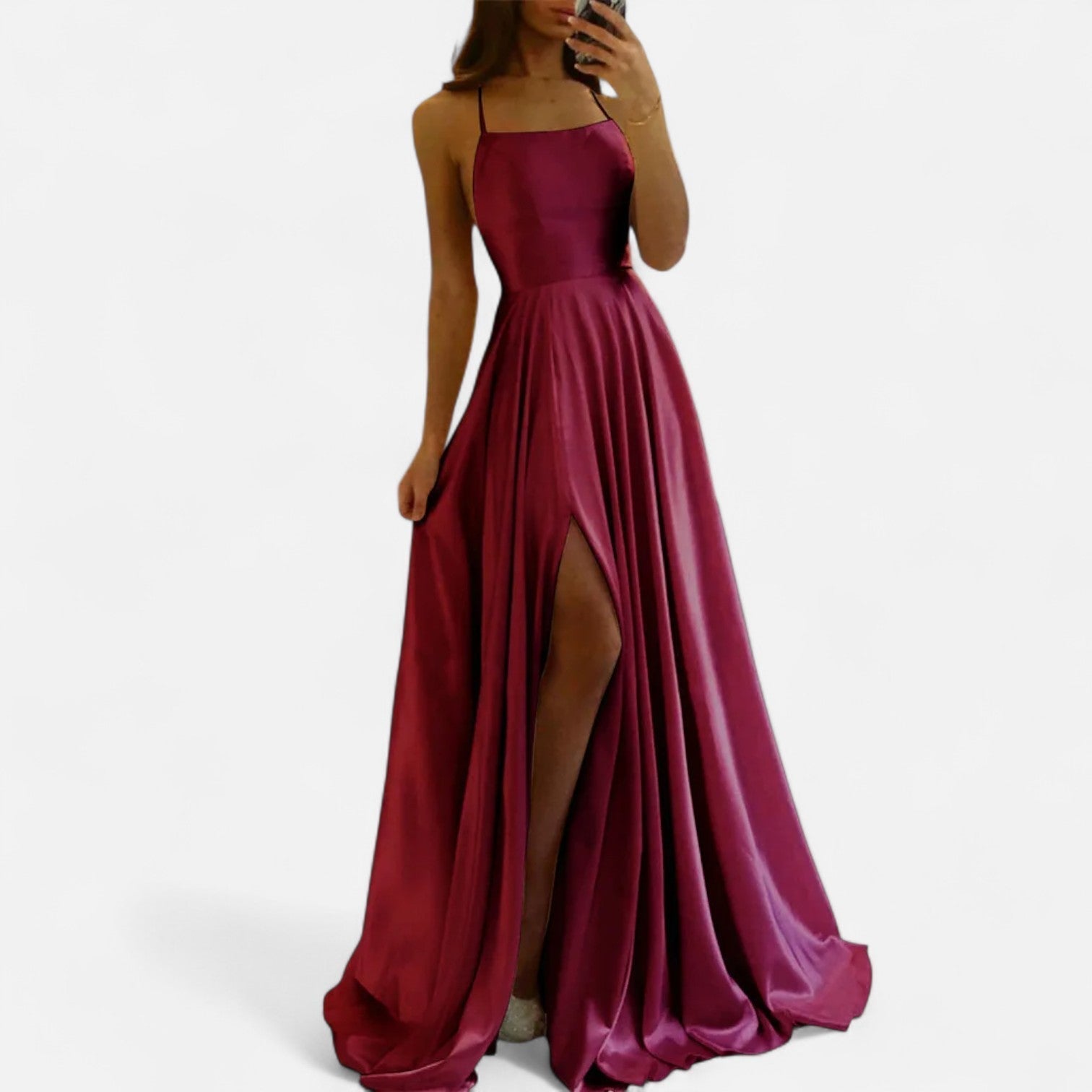 Beth - Women's Wedding Guest Dress Slit Maxi Dress