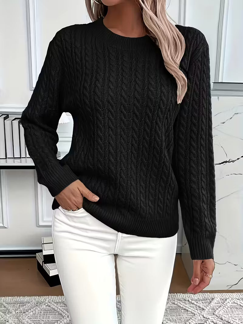 Ruby - Women's Cosy Spring-Cable Knit-Knit Sweater