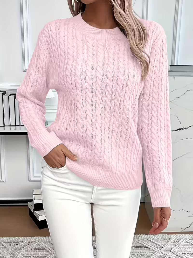 Ruby - Women's Cosy Spring-Cable Knit-Knit Sweater