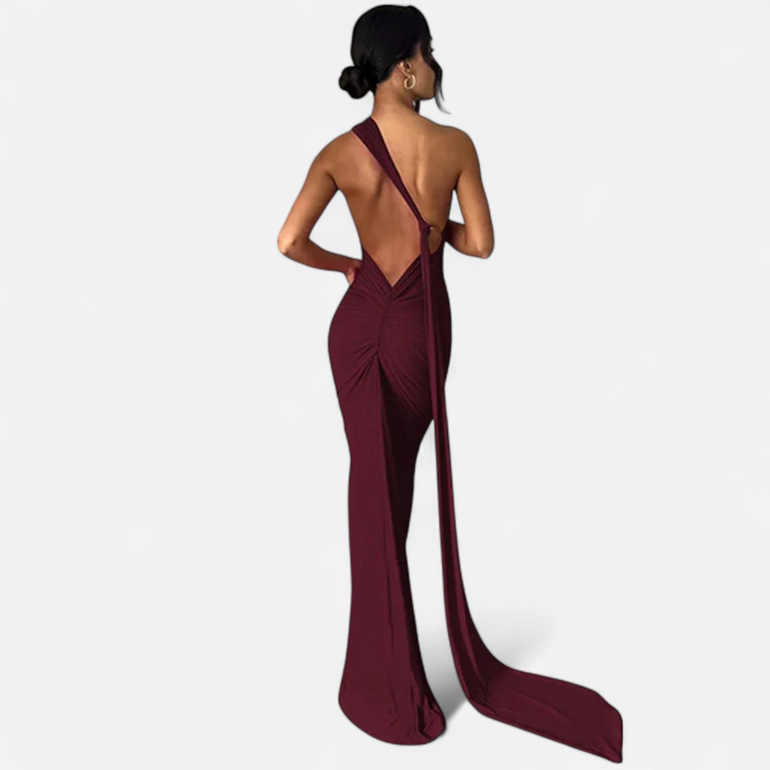 Diane - Women's Maxi Dress with a-Schulter-Halterneck