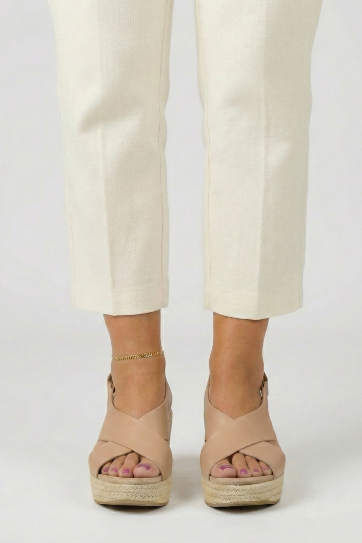 Joanna - Women's Wedge Sandals with crossover Slingback-Strap