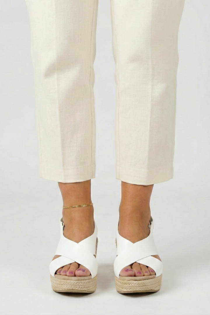 Joanna - Women's Wedge Sandals with crossover Slingback-Strap