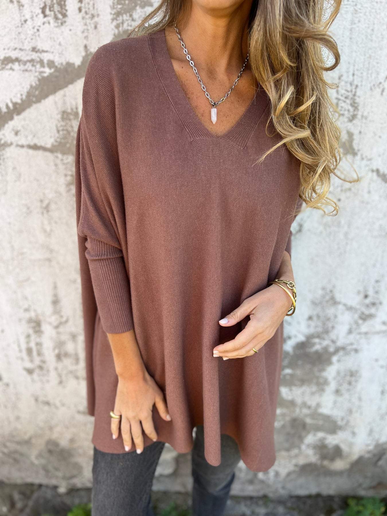 Sophia - Women's Sweater with Relaxed Fit and V-Neck