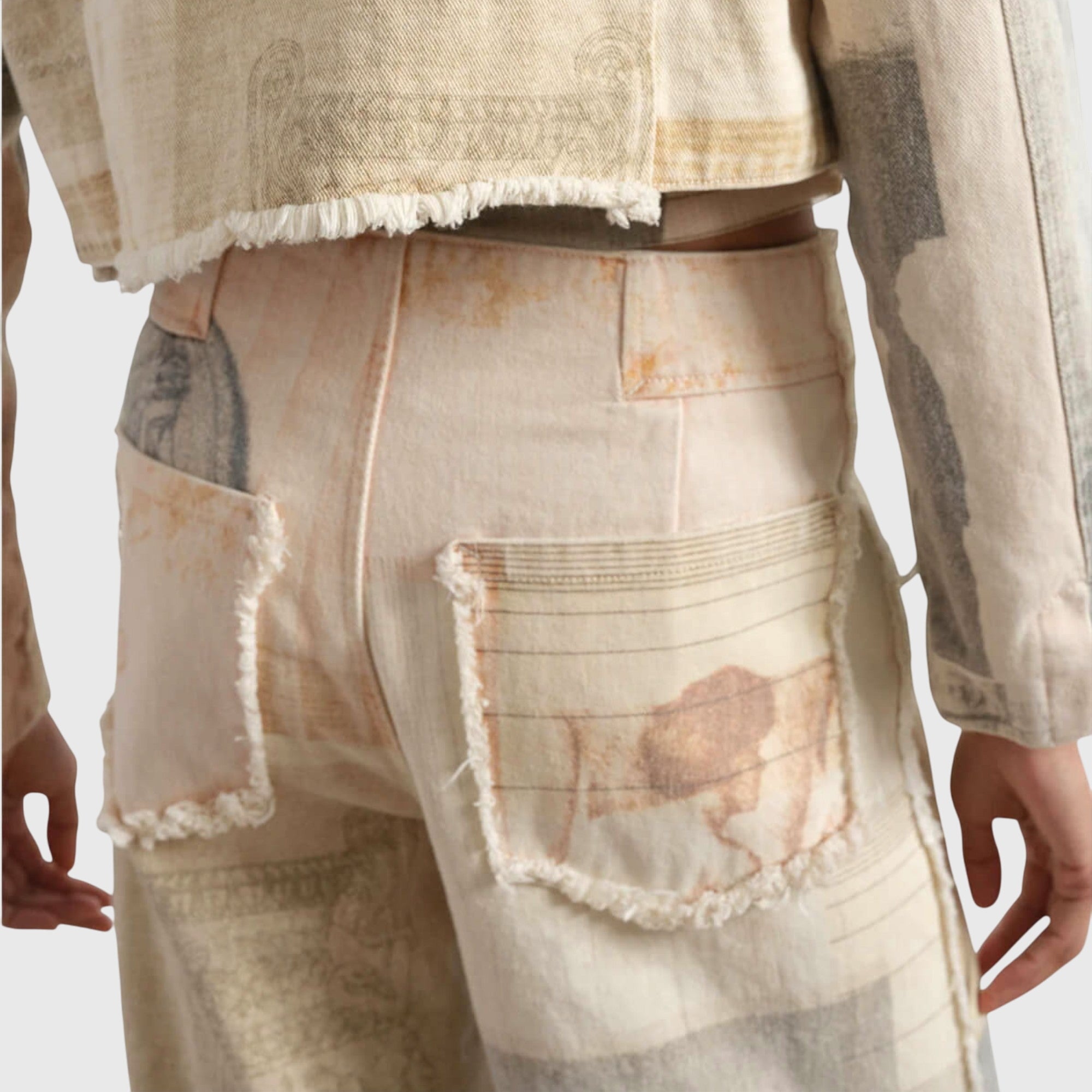 Irene - Women's Vintage-Jeans with High Waist and Print