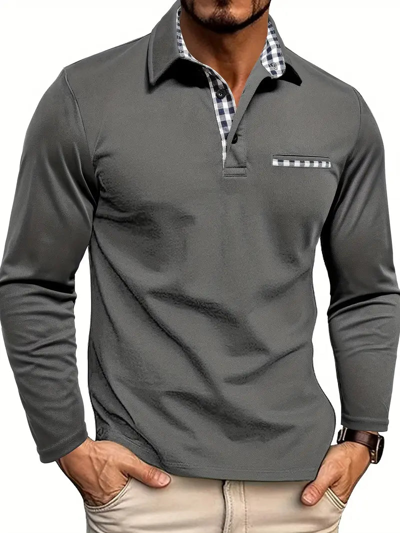Noah - Men's Spring Long Sleeve Polo Shirt