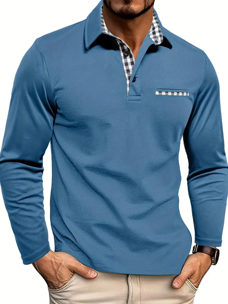 Noah - Men's Spring Long Sleeve Polo Shirt