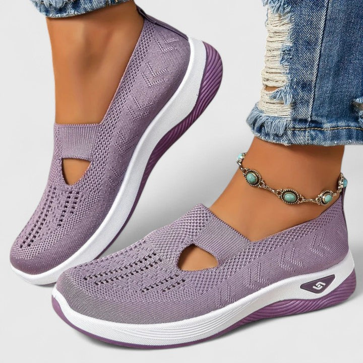 Donna - Women's Slip-On Breathable Mesh-Walking-Sneaker