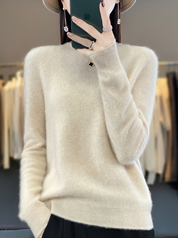 Caroline - Women's Classic Knit Sweater with Long Sleeve