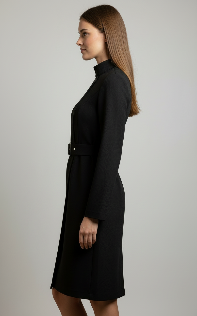 Helen - Women's Spring-Belt-Midi Dress in Mantelstil