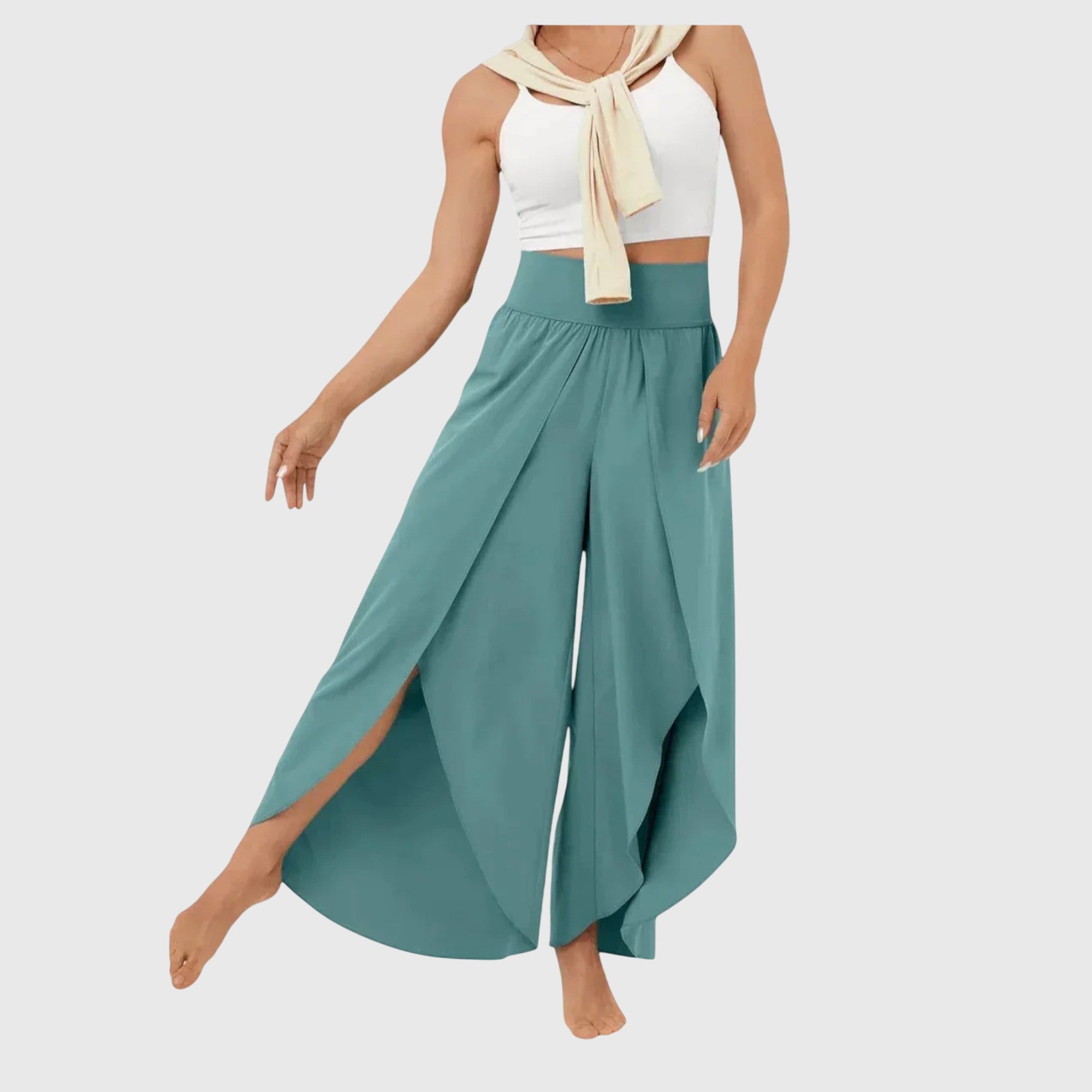 Pamela - Women's Wide geschnittene Boho-Trousers with Schlitzdesign