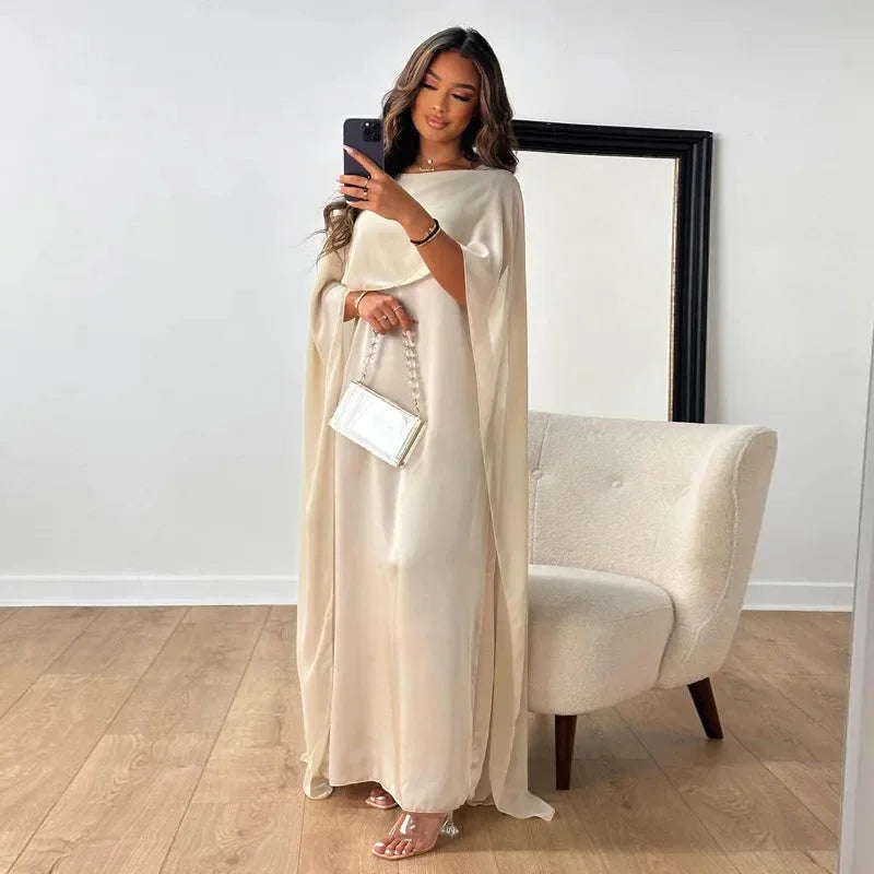 Abigail - Women's Wedding Guest Cape Maxi Dress