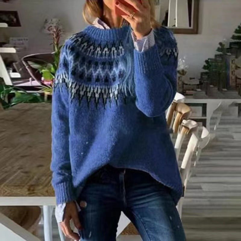Helen - Women's Stylischer Spring Sweater with Print for Everyday