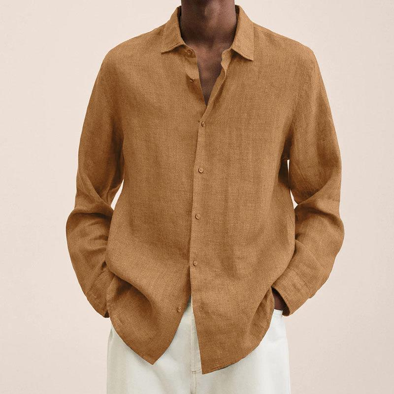 Kathleen - Men's Klassisches Long Sleeve Shirt with Button Placket