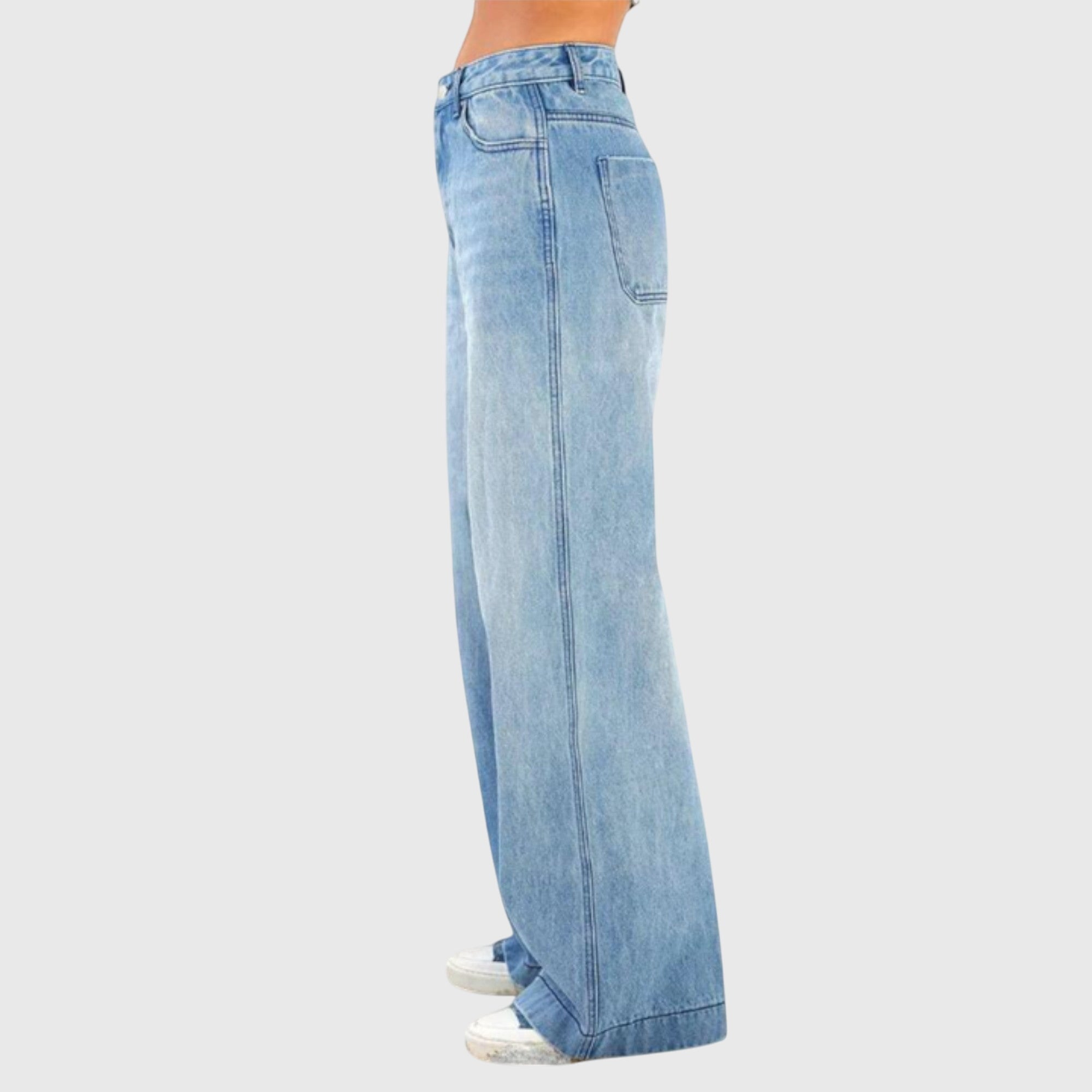Lottie - Women's Casual Baggy Denim Trousers