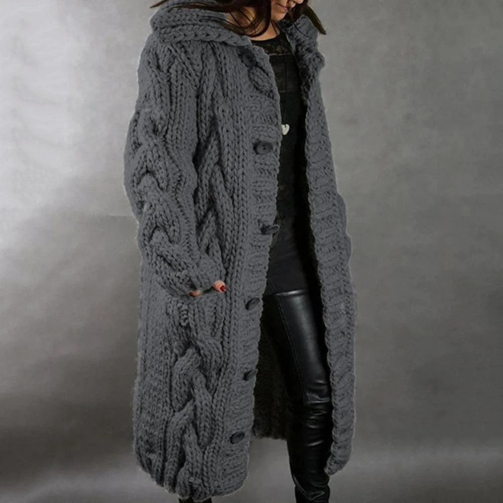 Phoebe - Women's Warm Long Knit Cardigan for Spring