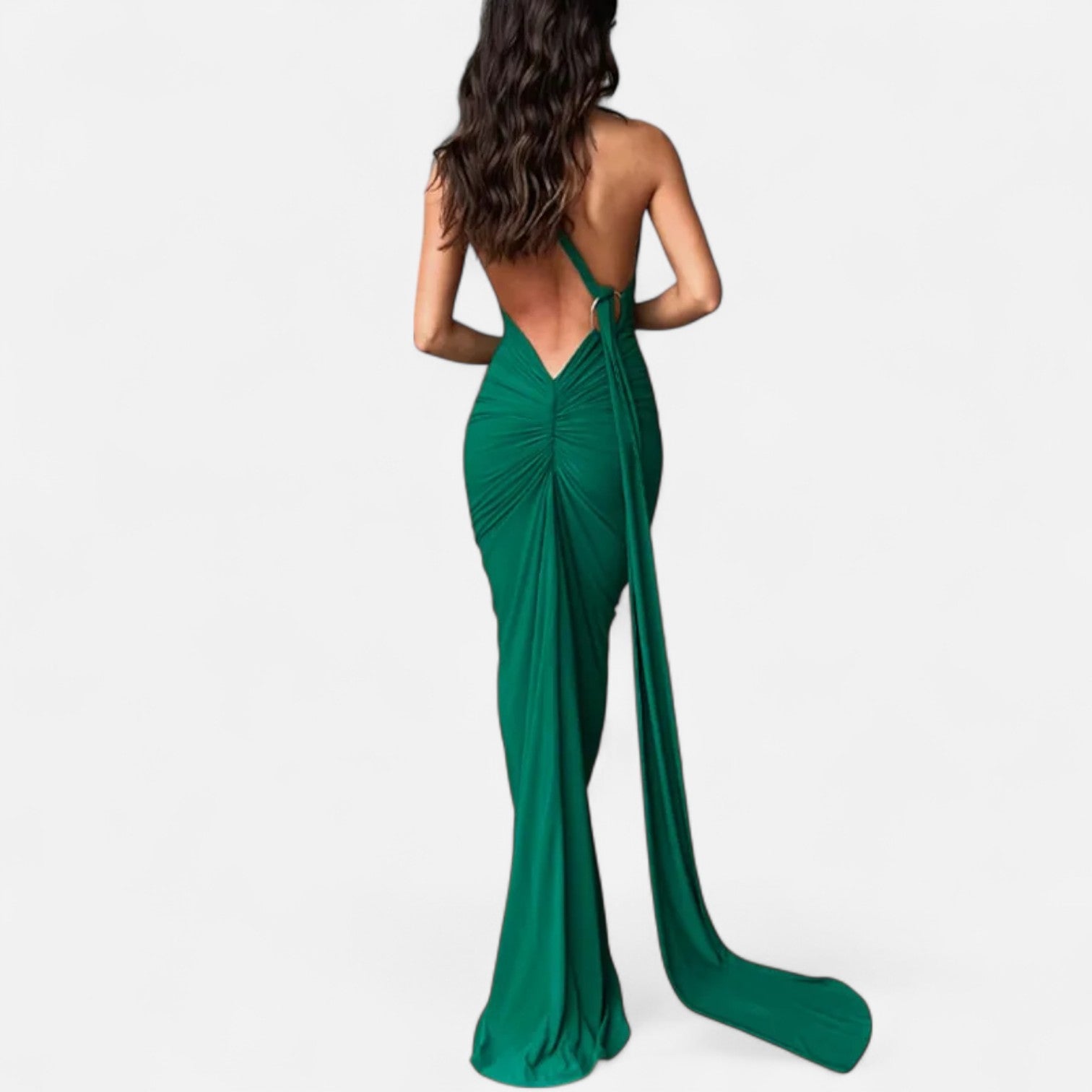Diane - Women's Maxi Dress with a-Schulter-Halterneck