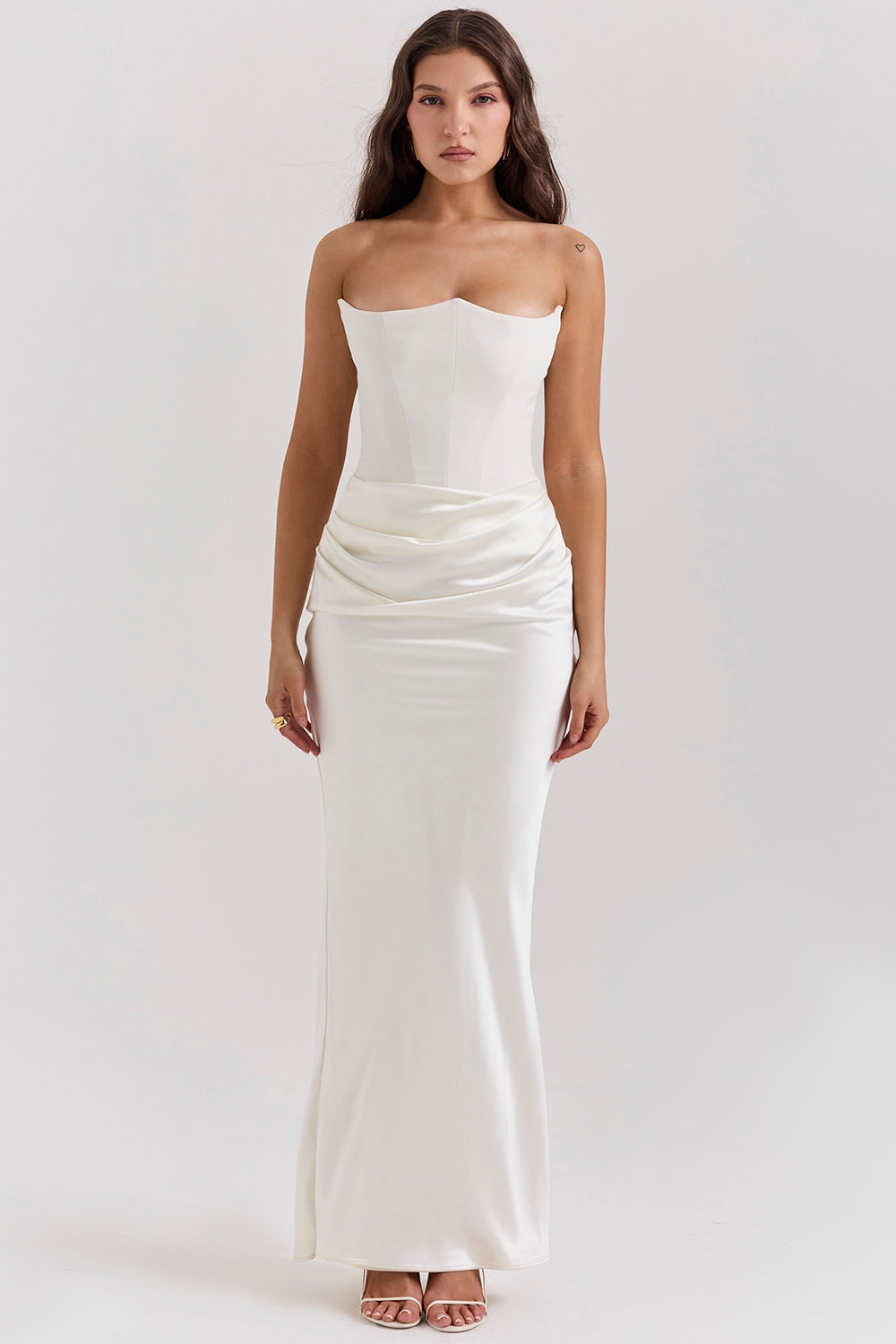 Janice - Women's Strapless Maxi Dress for Wedding Guests