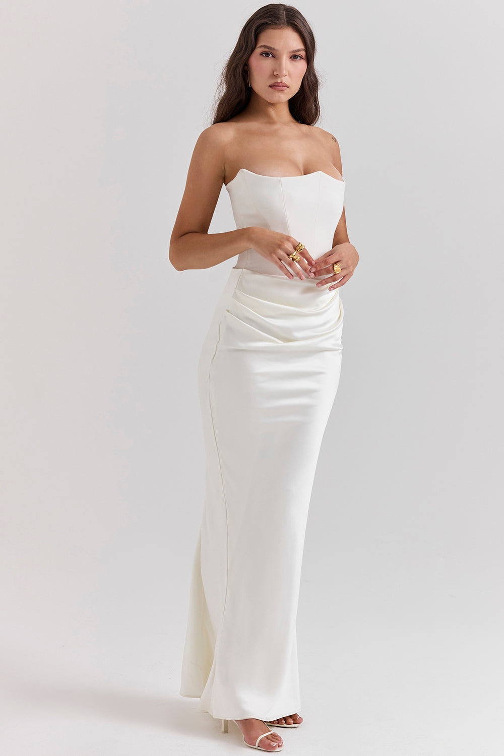 Janice - Women's Strapless Maxi Dress for Wedding Guests