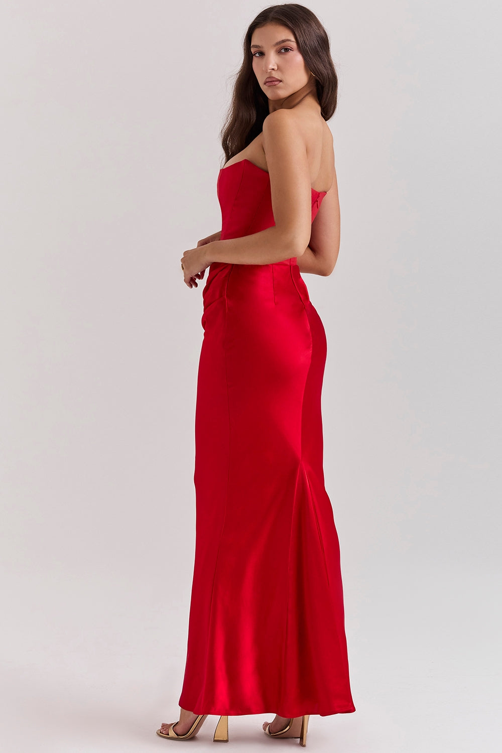 Janice - Women's Strapless Maxi Dress for Wedding Guests