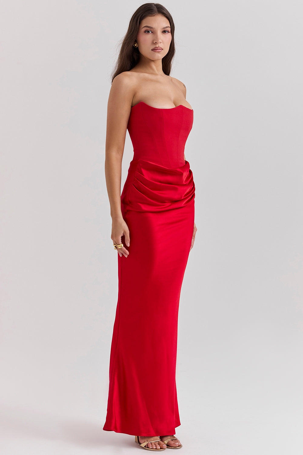 Janice - Women's Strapless Maxi Dress for Wedding Guests