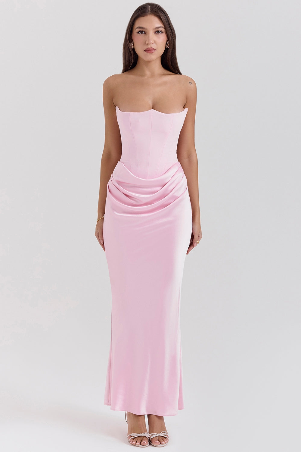 Janice - Women's Strapless Maxi Dress for Wedding Guests
