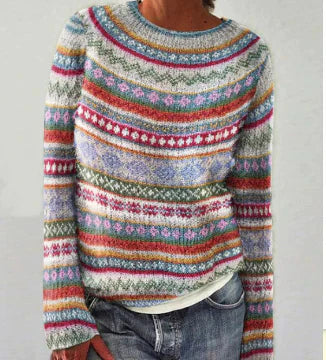 Rosie - Women's Knit Sweater with Rundhalsausschnitt for Everyday