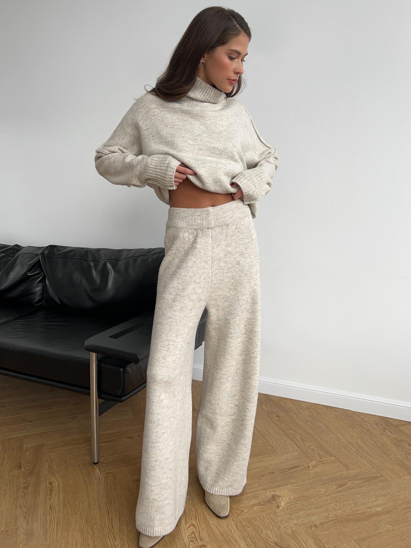 Eva - Women's Cosy Oversize Knit Sweater Lounge-Set