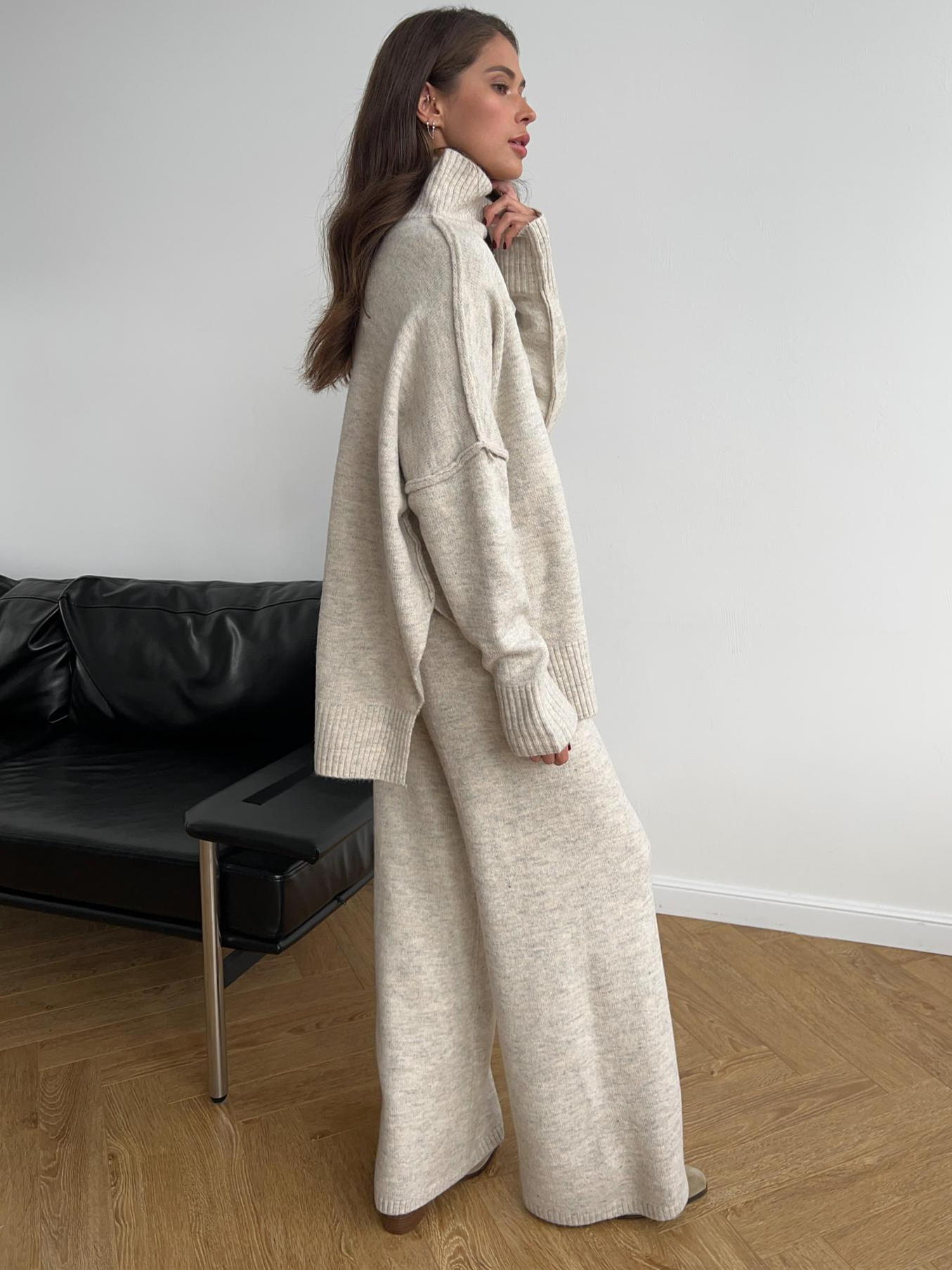 Eva - Women's Cosy Oversize Knit Sweater Lounge-Set
