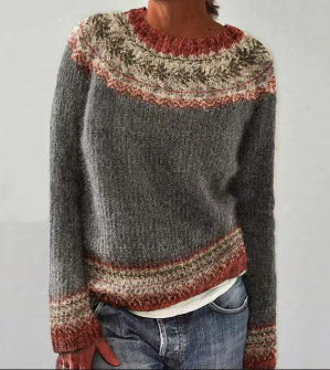 Rosie - Women's Knit Sweater with Rundhalsausschnitt for Everyday
