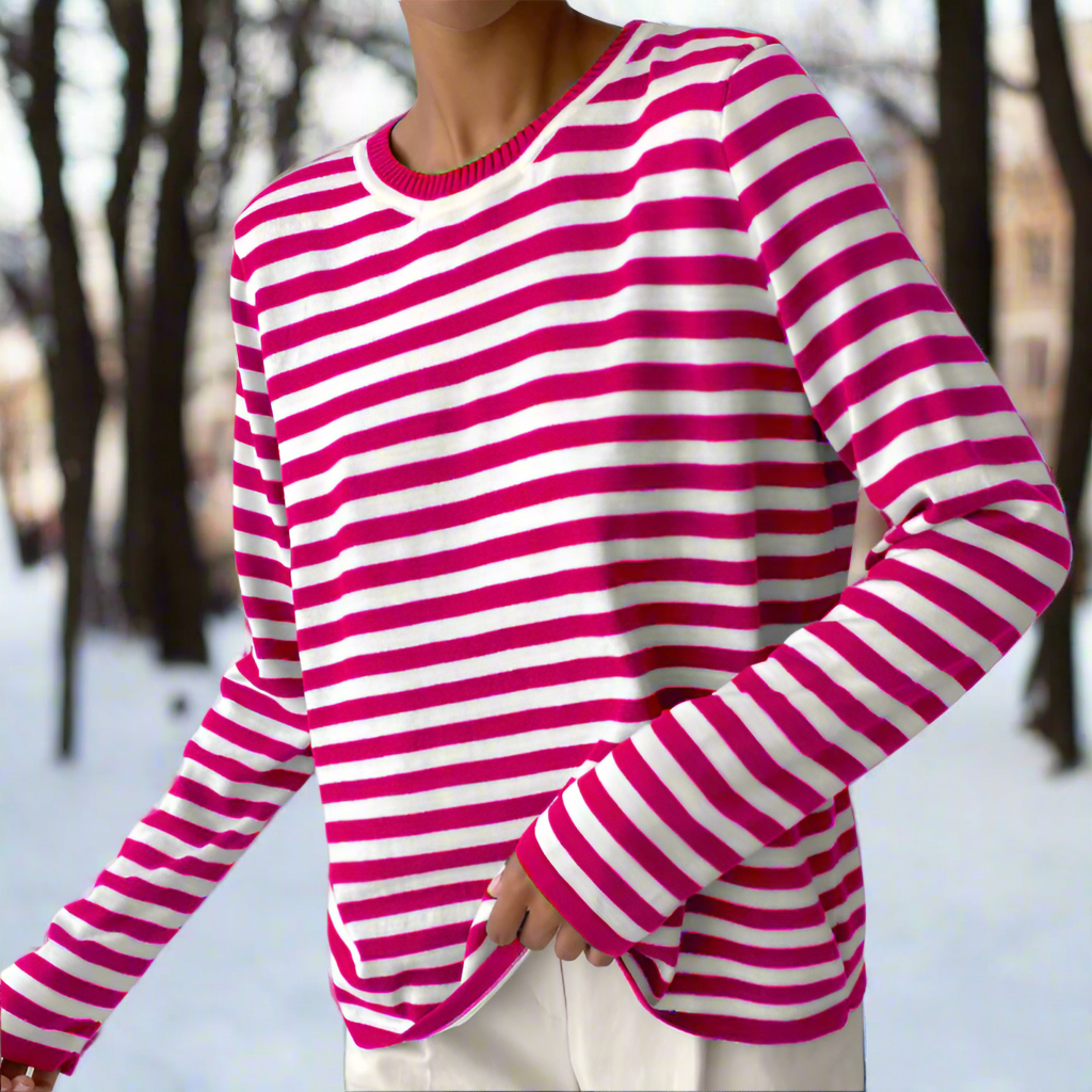 Abigail - Women's Casual Striped Long Sleeve Shirt