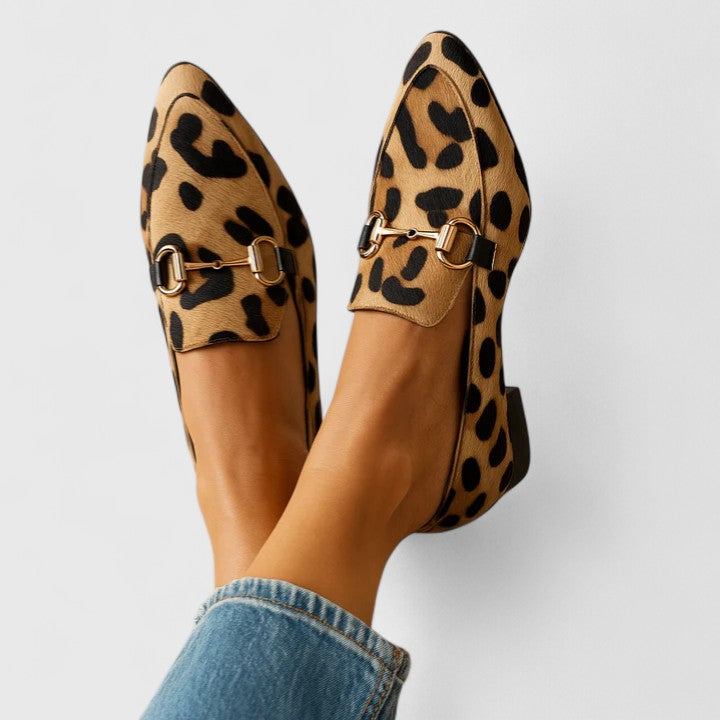 Margaret - Women's Classic Slipper with Spitz zulaufender Zehenpartie and Druckmuster