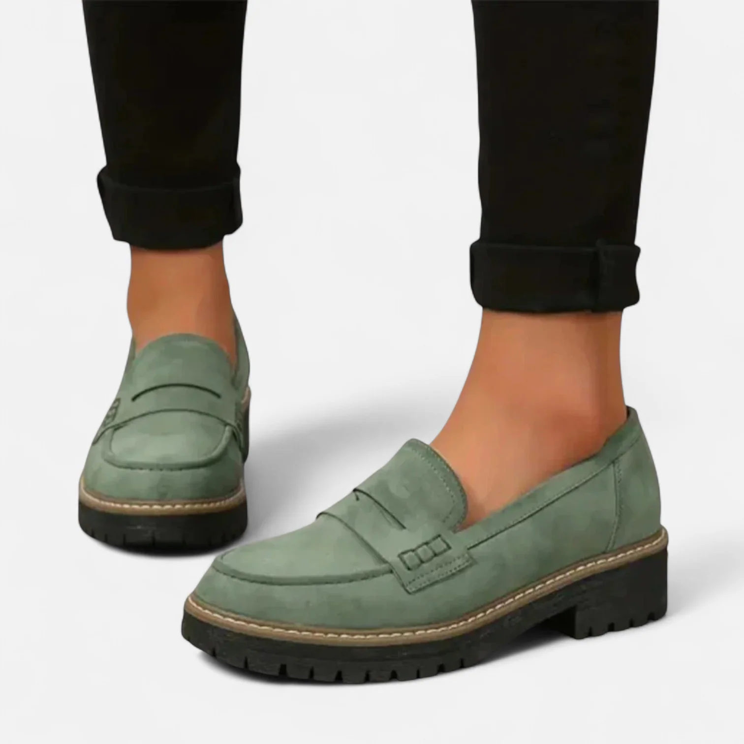 Sophia - Women's Classic Loafers with Markanter Sole