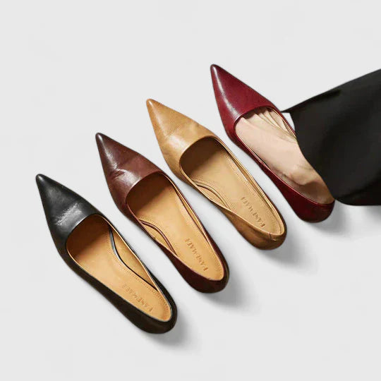 Laura - Women's Classic Spitz Zulaufende Pumps with Niedrigem Heel