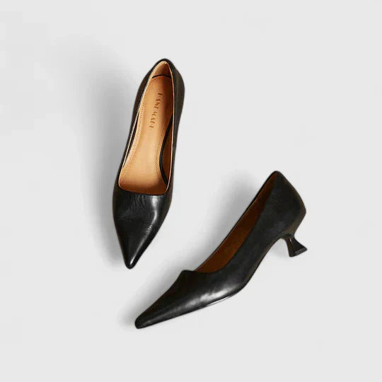 Laura - Women's Classic Spitz Zulaufende Pumps with Niedrigem Heel