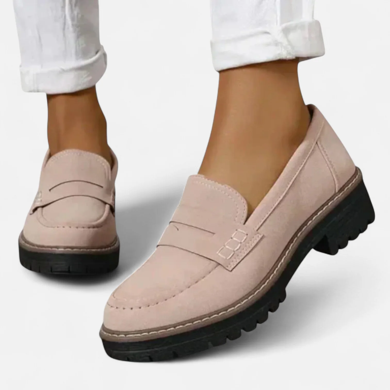 Sophia - Women's Classic Loafers with Markanter Sole