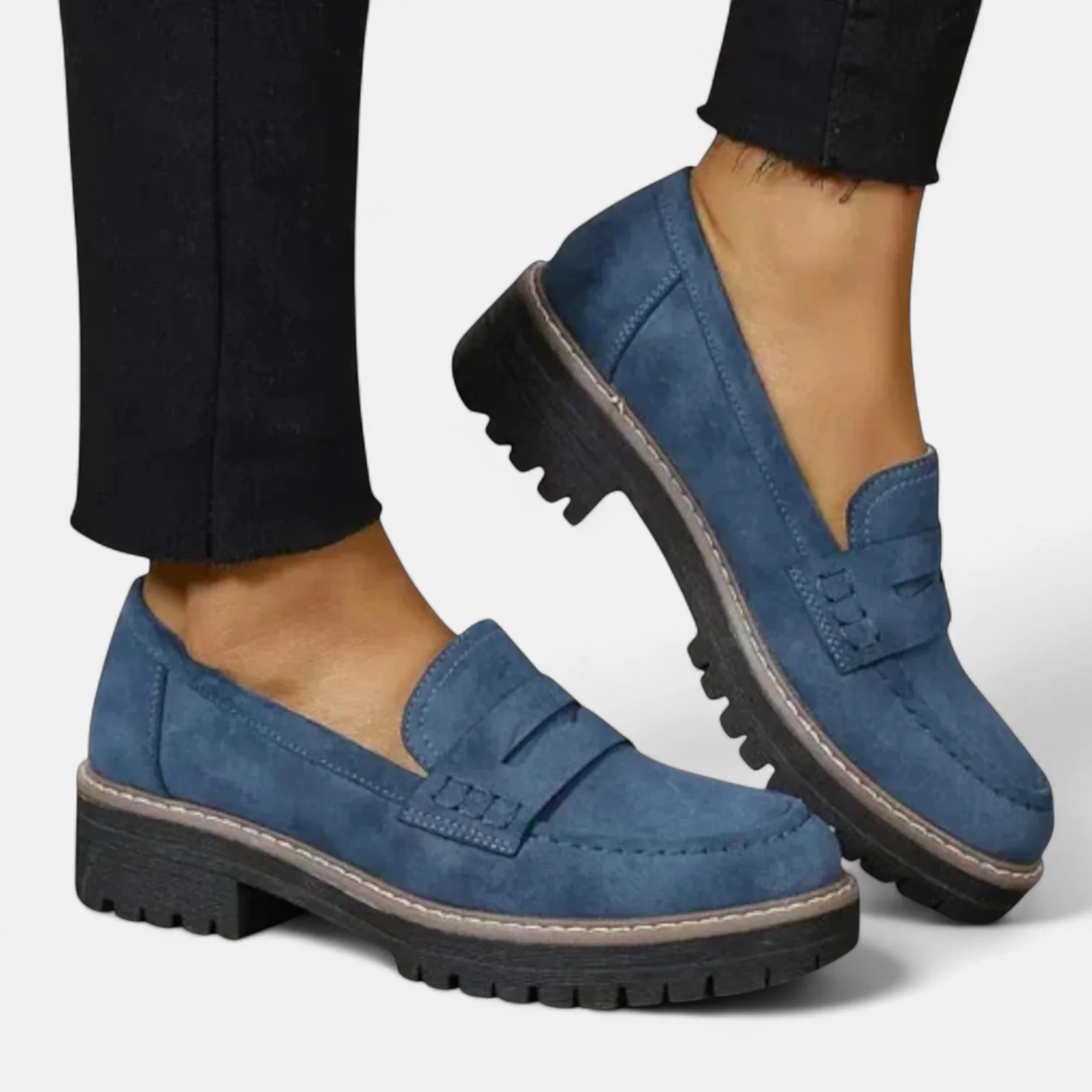 Sophia - Women's Classic Loafers with Markanter Sole