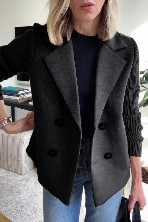 Edith - Women's Blazer with langen Sleeves and Button Placket vorne