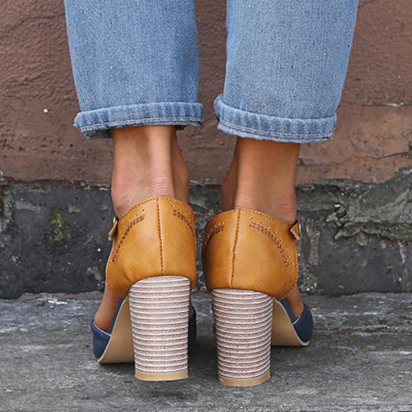 Laura - Women's Spring Mary Janes with Block Heel