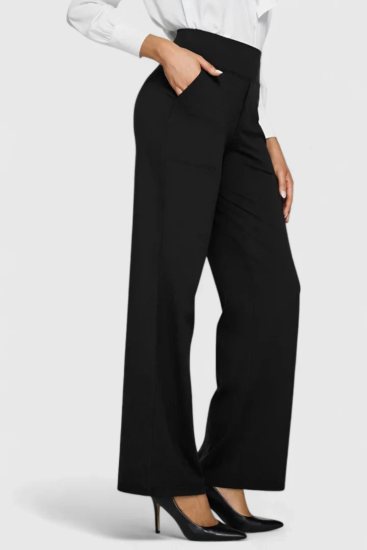 Deborah - Women's Wide Lounge-Trousers with Stretchbund