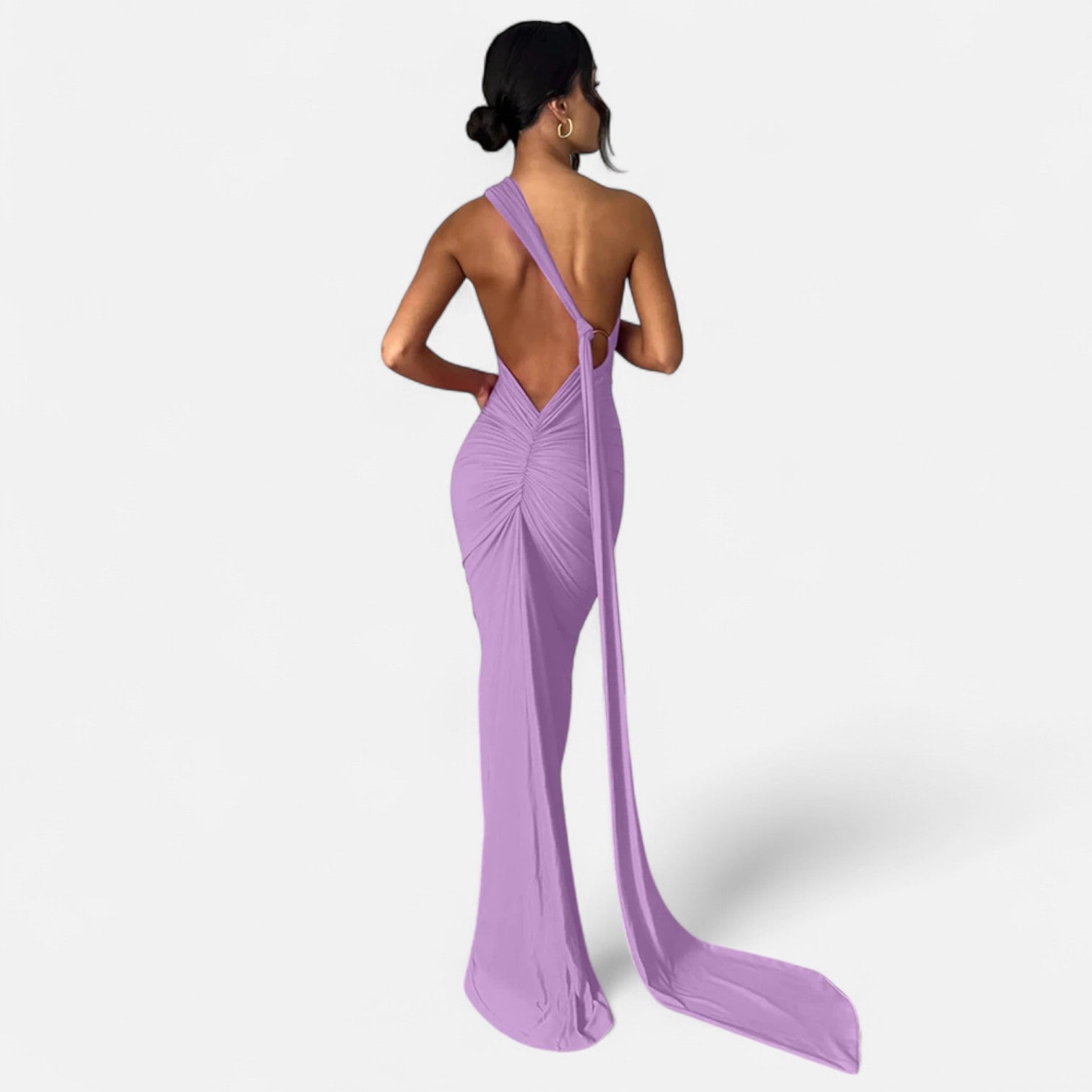 Diane - Women's Maxi Dress with a-Schulter-Halterneck