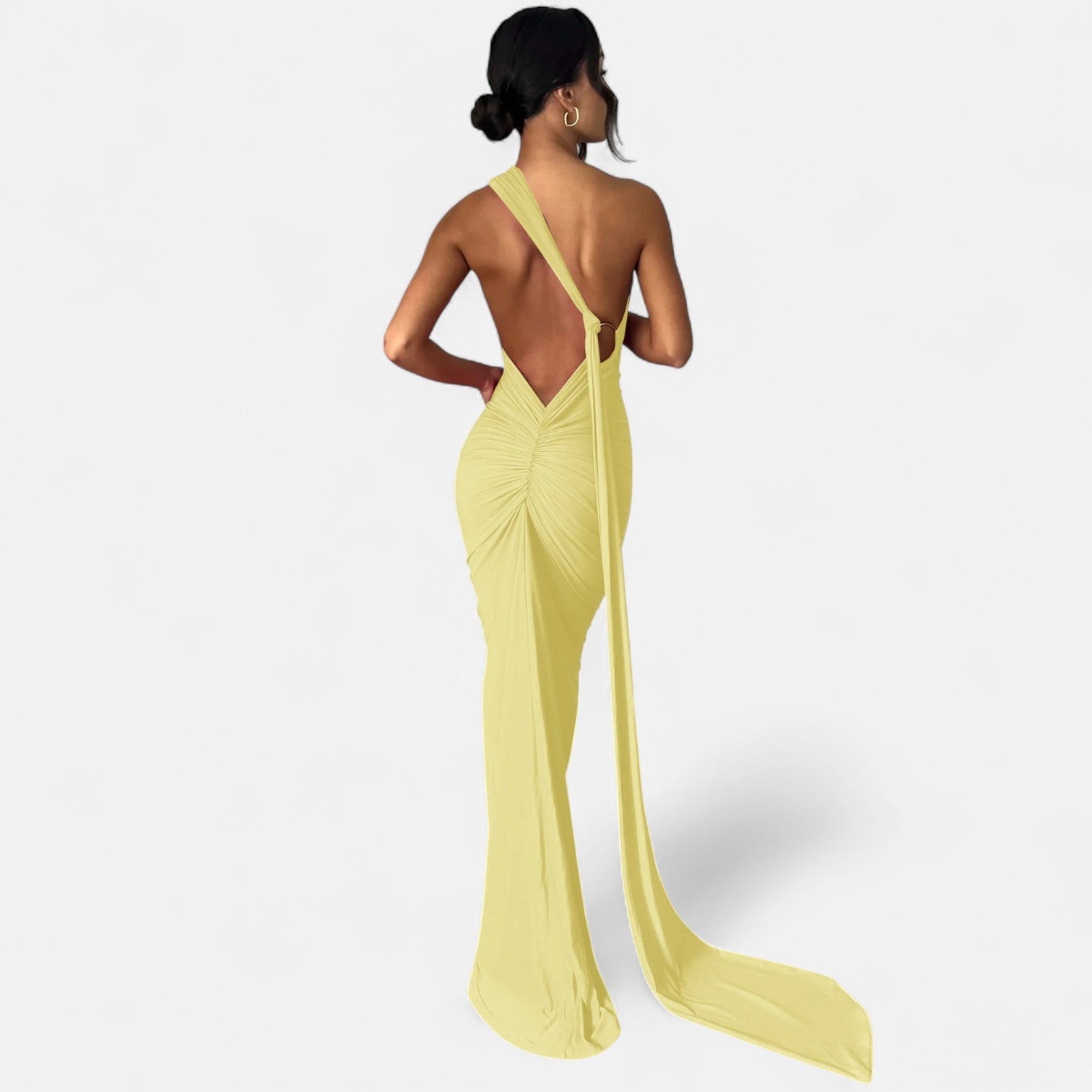 Diane - Women's Maxi Dress with a-Schulter-Halterneck