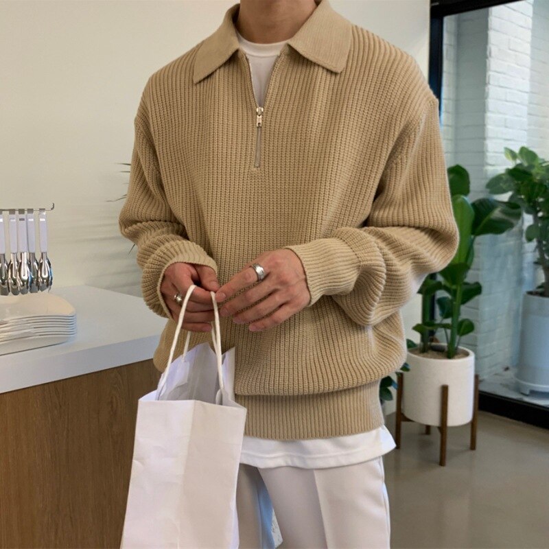 Kieran - Men's Structured Spring Sweater with langen Sleeves