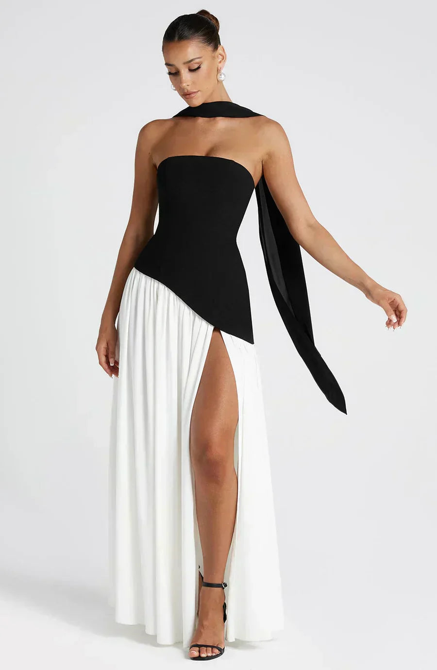 Judith - Women's Wedding Guest Asymmetrisches Maxi Dress