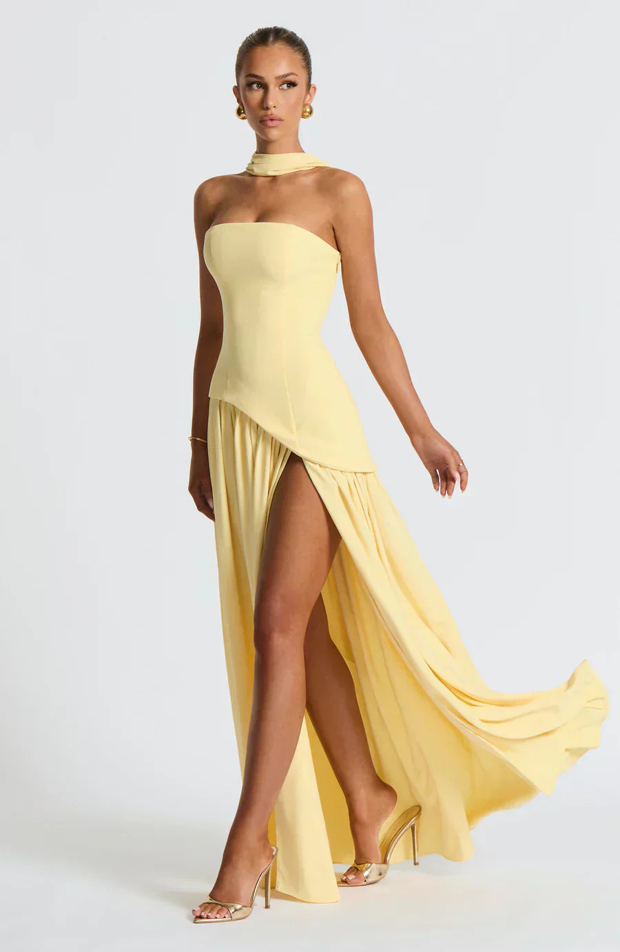 Natalie - Women's Asymmetrisches Maxi Dress for Wedding Guests