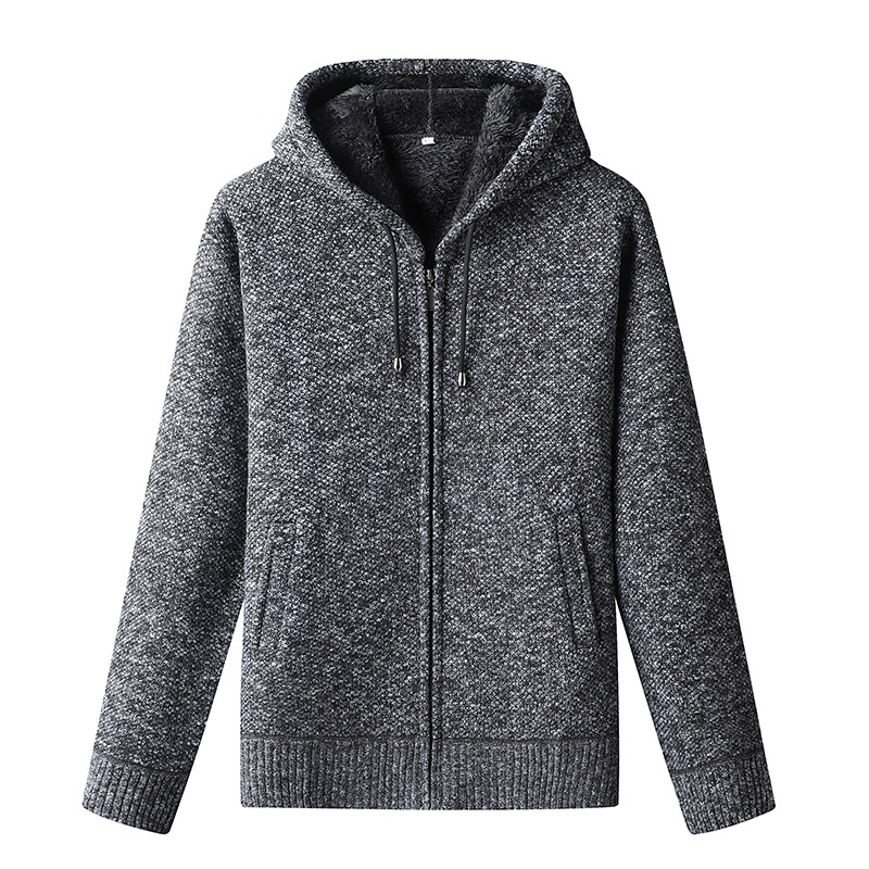 Grace - Men's Cardigan with Hood and Zip