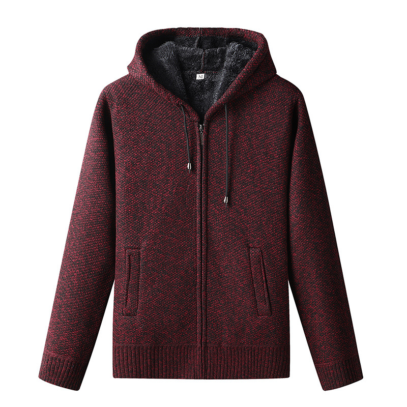 Grace - Men's Cardigan with Hood and Zip