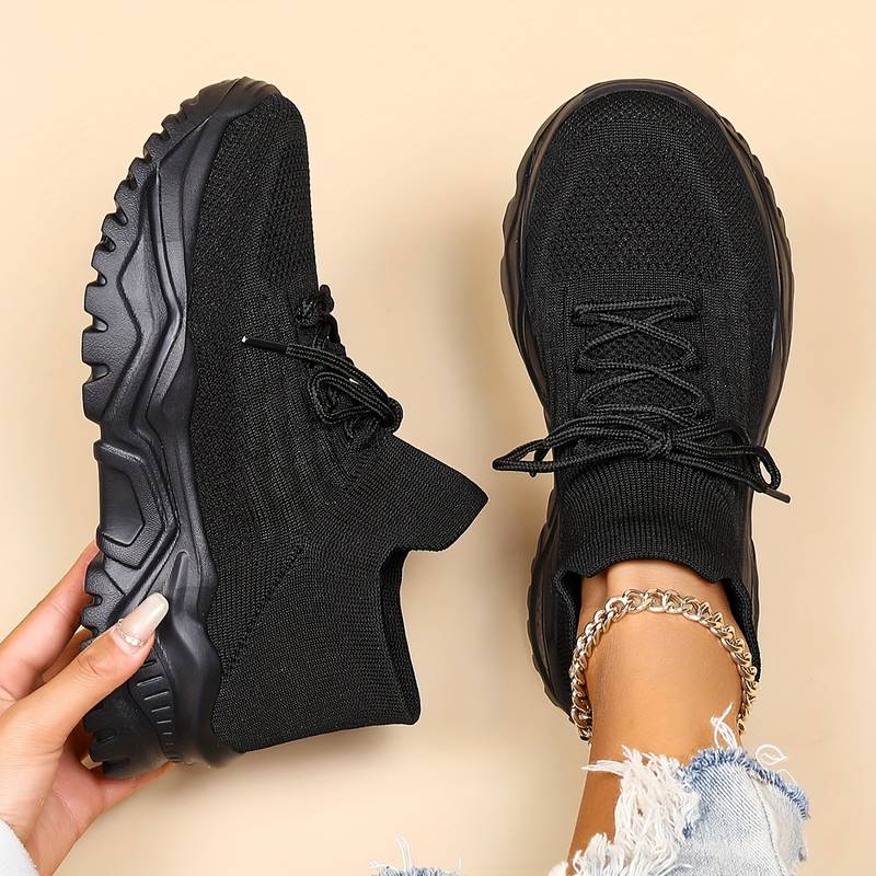 Gillian - Women's Trendige Lace-Up Sneakers with chunky Sole