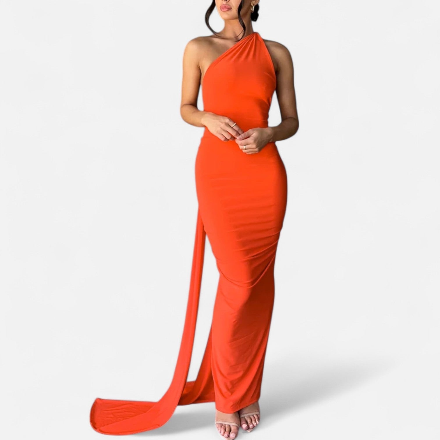Diane - Women's Maxi Dress with a-Schulter-Halterneck