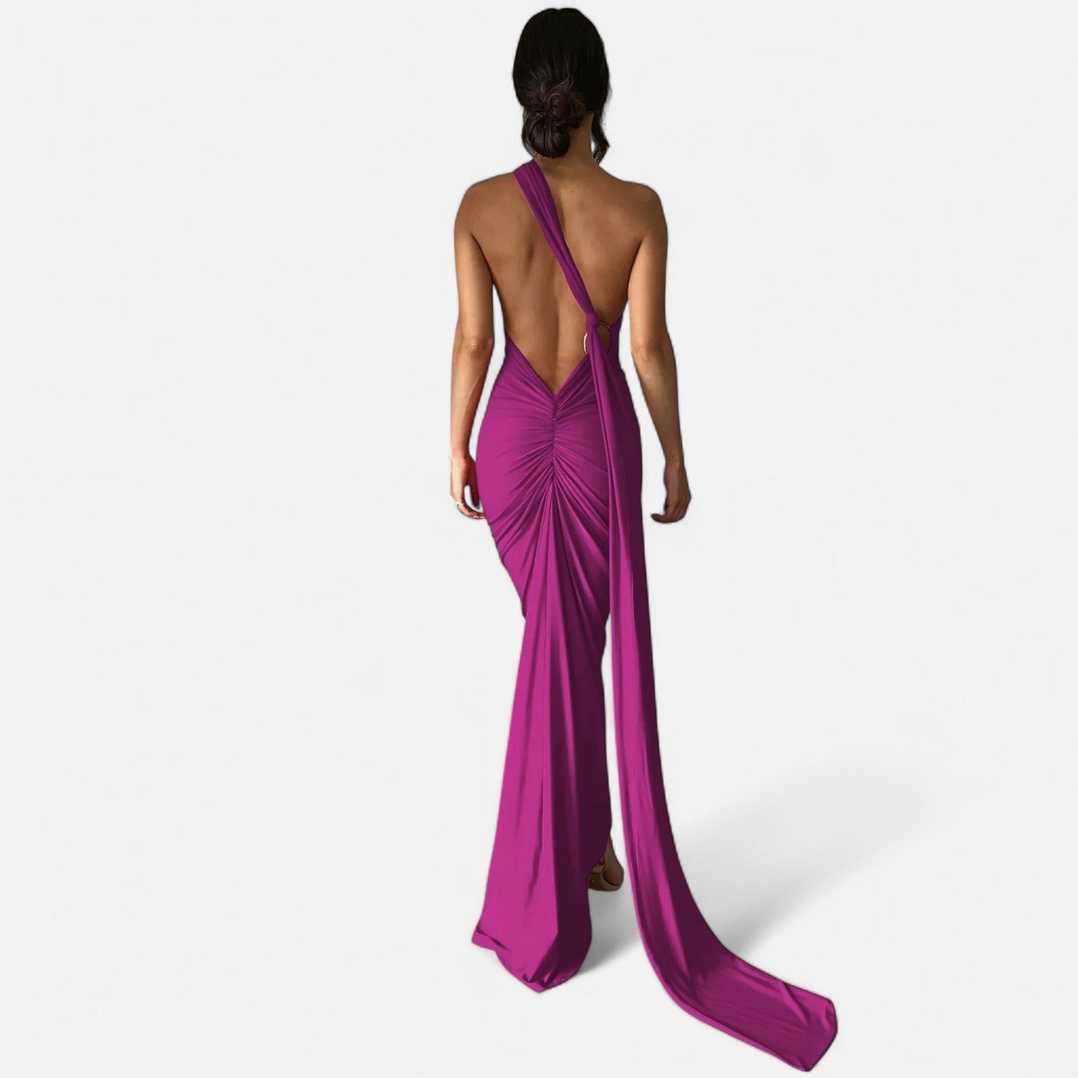 Diane - Women's Maxi Dress with a-Schulter-Halterneck